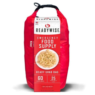 Food Supply Bag.  60 Serving Grab Bag that you can have in your pantry as a back up food source or take with you on the go.  25 year shelf life.