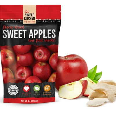 Freeze Dried Apple Snacks.  Long lasting pantry foods to keep in your cupboard.