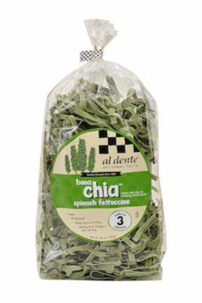 Spinach Fettuccine.  Vegan, plant based, healthy pastas.