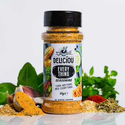 Everything Seasoning.  Plant Based Seasonings.  Blend of herbs, spices, with a hint of Asian flavors to make any meal delicious!