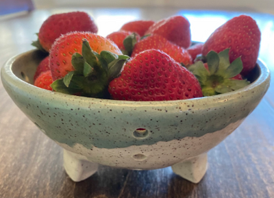 Green Berry Bowl and Colander